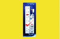 4*13A+2*5A FUSED EXTENSION SOCKET OUTLET WITU NEON