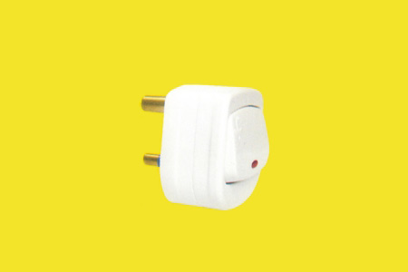 5A ROUND PIN PLUG WITH NEON AND WIDE ROCKER SWITCH