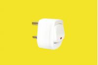 15A ROUND PIN PLUG WITH NEON AND WIDE ROCKER SWITC